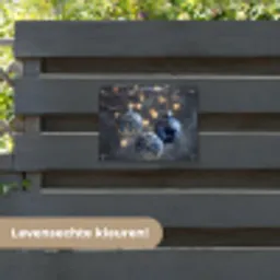 Kerstbal - Versierd - Blauw tuinposter los doek klein -sfeer3
