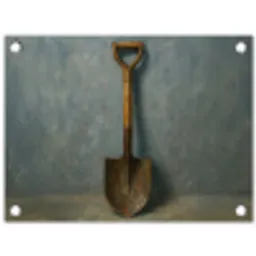 Schep - Gereedschap - Schilderij tuinposter los doek klein -3d