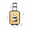 Panda - Step - Geel Kinderkoffer - Zwart klein -productfoto_formaten