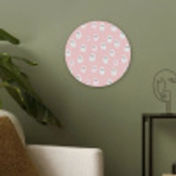 Spookjes - Patroon - Roze Akoestische PET Vilt - Rond klein 838 -sfeer2