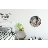 Goud - Blauw - Marmer Wandcirkel aluminium klein -kinderkamer