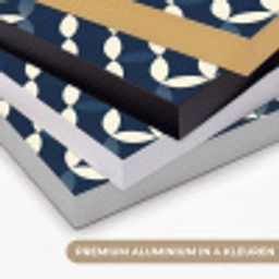 Abstract - Patroon - Blauw Textielframe zwart klein 947 -USP_kleurenNL