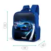 Blauwe blitz Kinderrugzak - Blauw middel -productfoto_formaten