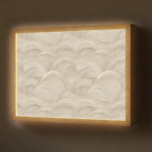 Bogen - Patroon - Beige Light Box met batterij (Wandlamp) middel 907 -z3d_website