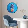 Ananas - Blauw - Tropisch - Vrolijk Fotolijst rond zonder passe partout klein -sfeer2