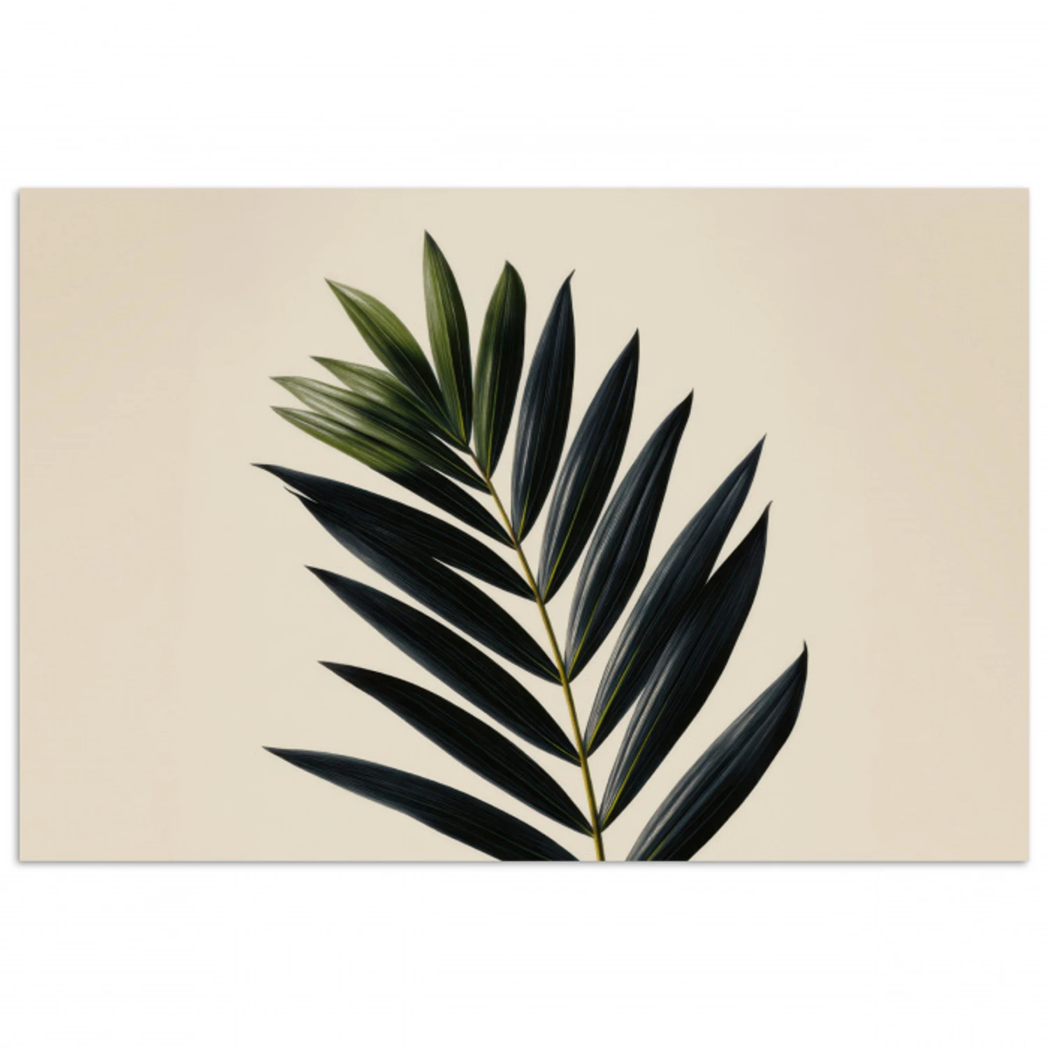 Palmblad - Donkere bladen - Subtiel poster papier klein -3d