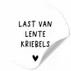 Last van lentekriebels - Spreuken - Quotes Wandcirkel behangsticker klein -3d