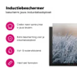 Rijp - Gras - Kristallen - Winter - Minimalistisch Inductie beschermer vinyl 3mm klein -wsfeer2_website