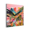 Rivier - Diepte - Bloemen aluminium wit klein -3d