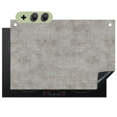 Beton - Oud - Grijs - Patronen Inductie beschemer met haakjes klein 777 -3d