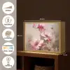 Bloemen - Roze - Kunst - Watercolor Light Box met batterij (Wandlamp) middel -USP_websiteoverzichtNL