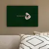 BLAH BLAH BLAH - Mond - Groen canvas 2cm klein -sfeer3