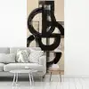 Cirkels - Lijnen - Vormen - Zwart fotobehang vinyl groot -woonkamer
