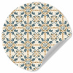 Patroon - Klassiek - Kleurrijk Wandcirkel behangsticker klein 186 -3d