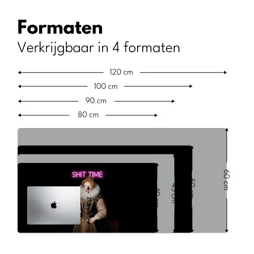 Portret - Humor - Neon Muismat XXL klein -sfeer5