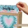 Hartvormig - Tie dye - Lichtblauw - Pasteltinten Light Box met kabel (Kinderlampje) klein -USP_websiteprintNL