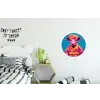 Koe - Bloemenkrans - Oorhangers - Kimono Wandcirkel aluminium klein -kinderkamer