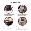 Springen - Paard - Zwart - Wit Inductie beschermer vinyl 3mm middel -zzzzzzz-cc-werking