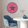 Ster - Luipaard - Print - Roze Fotolijst rond zonder passe partout klein -sfeer2