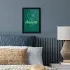 c'est la fucking vie - Groen - Handgeschreven fotolijst zwart zonder passe partout klein -sfeer3