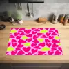 Patroon - Hart - Roze - Groen Inductie beschermer vinyl 3mm klein 276 -sfeer5