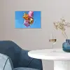 Ballonnen - Goud - Stervorm - Roze poster papier klein -sfeer3