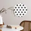 Bladeren - Silhouetten - Zwart - Wit Wandcirkel plexiglas klein 852 -sfeer4