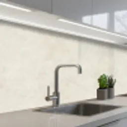 Crème - Egaal - Beton keuken achterwand 2 middel 871 -3d_schuin