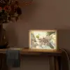 Bloesems - Zonlicht - Quote - Wit Light Box met kabel (Tafellamp) klein -sfeer4