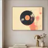 Vinylplaat - Zwart - Verfspatten - Retro Textielframe zwart klein -sfeer2