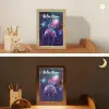 Flamingo's - Dieren - Ruimte - Galaxy Light Box met kabel (Kinderlampje) klein -sfeer3_kind