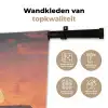 Busje - Kat - Zonsondergang - Oranje Wandkleed katoen klein -sfeer2