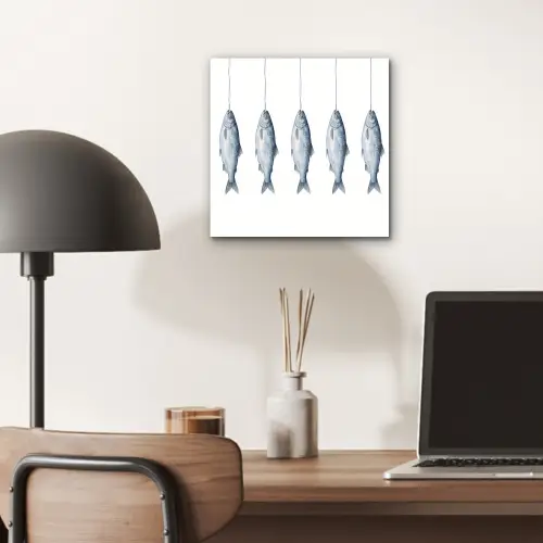 Vissen - Illustratie - Delfts - Blauw aluminium wit klein -sfeer5