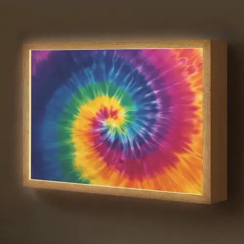 Regenboogkleuren - Spiraal - Kleurrijk Light Box met batterij (Wandlamp kind) middel -z3d_website