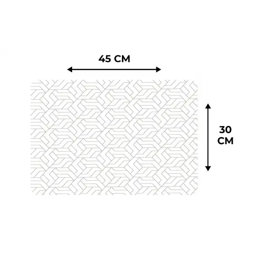 Grafisch - Patroon - Modern - Hexagon Placemat vinyl groot 368 -specs