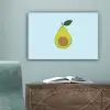 Avocado - Illustratie - Groene - Vrucht canvas 2cm klein -sfeer4