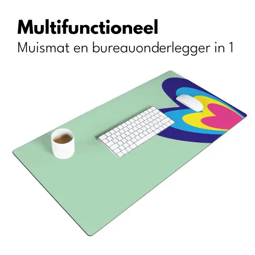 Hartjes - Kleurrijk - Valentijn Muismat XXL klein -sfeer4
