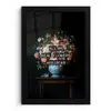 Bloemen - Art - Pastel - Quotes fotolijst zwart zonder passe partout klein -3d