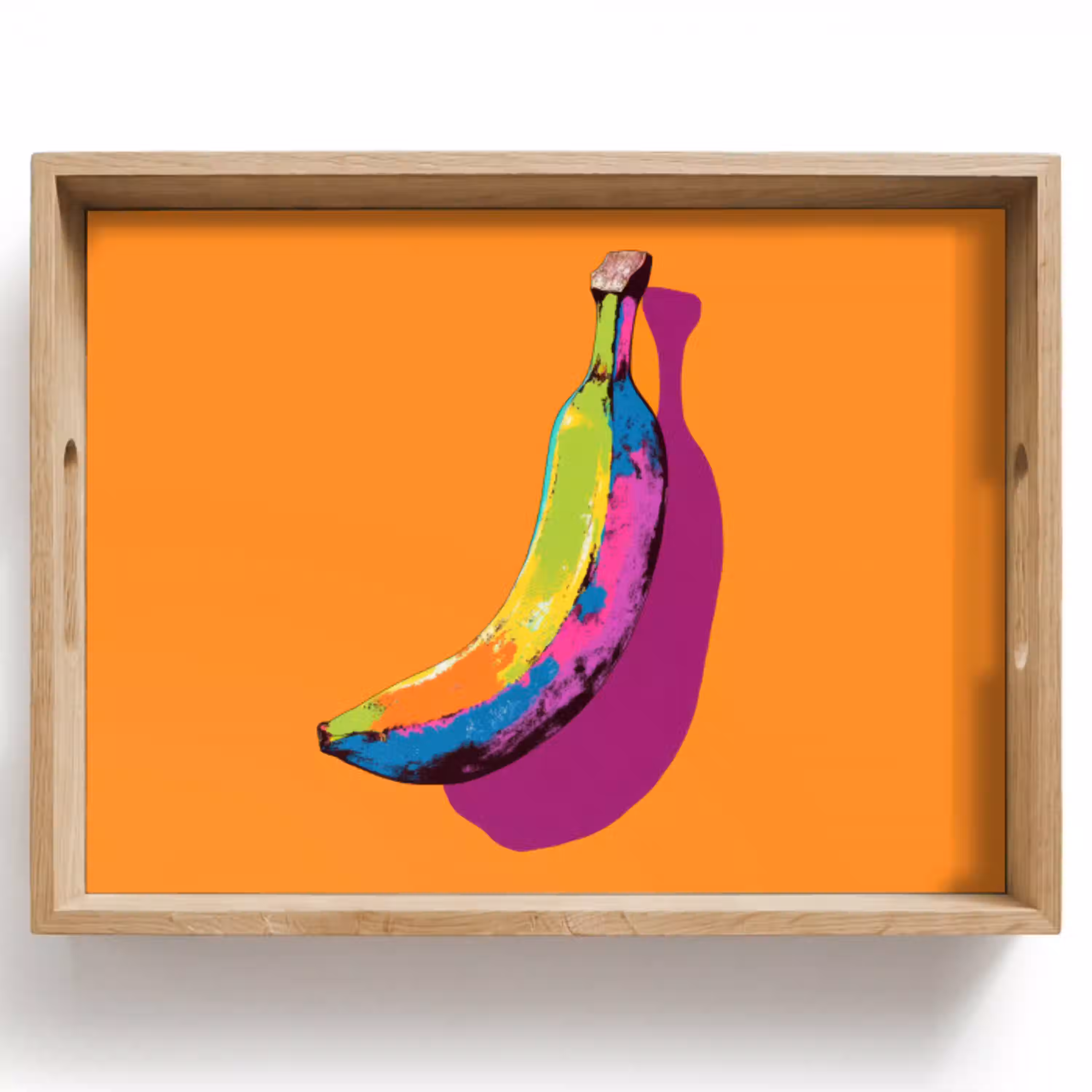 Felle kleuren - Banaan - popart Dienblad Rechthoek middel -z3d_shopping