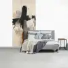 Penseelstreken - Ruw - Abstract - Beige fotobehang vinyl groot -slaapkamer