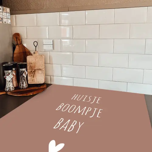 Quotes  - Spreuken - Huisje boompje beestje Inductie beschermer vinyl 3mm middel -sfeer3