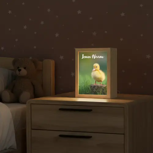Kuiken - Eend - Geel - Gras Light Box met kabel (Kinderlampje) klein -sfeer1_kind