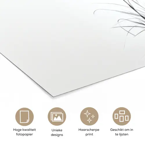 Minimalistisch - Stelen - Wit poster papier klein -closeup_NL