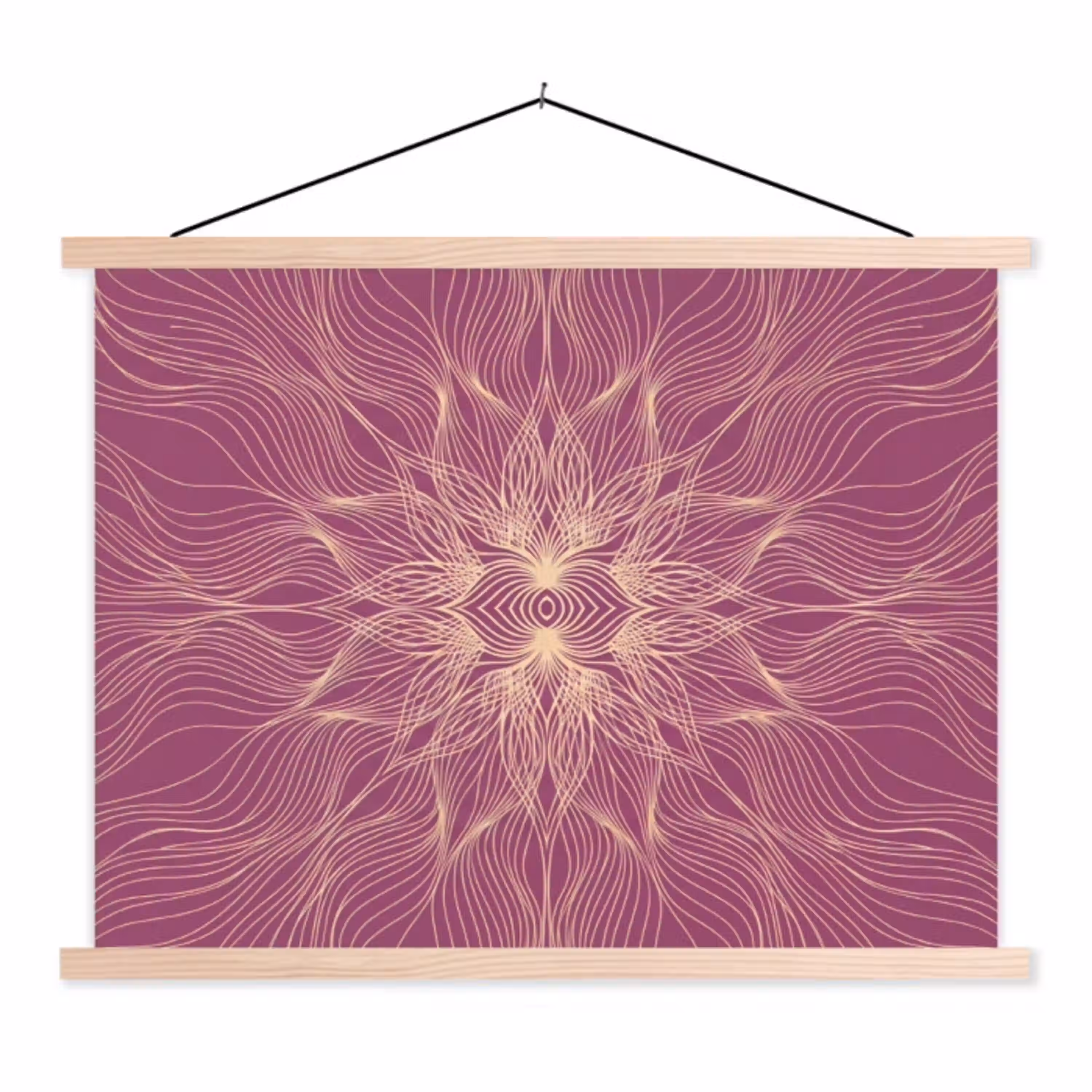 Lijnen - Patroon - Abstract textielposter latten blank klein -3d