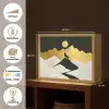Wolf - Bergen - Maan - Zwart Light Box met batterij (Wandlamp) middel -USP_websiteoverzichtNL