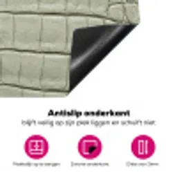 Krokodillenleer - Schubben - Groen Inductie beschermer vinyl 3mm klein -wsfeer4_website