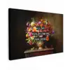 Kleur - Bloemen - Vintage - Bloemenvaas canvas 2cm klein -z3d