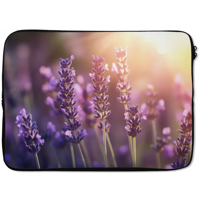 Lavendelbloemen - Paars - Zonlicht laptophoes neopreen klein -zkaufland3dotto