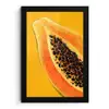 Papaja - Oranje - Topisch fotolijst zwart zonder passe partout klein -3d