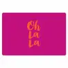 Oh la la - Roze - Oranje - Minimalistisch Placemat vinyl groot -zzsfeer1_Kitchenyeah-website
